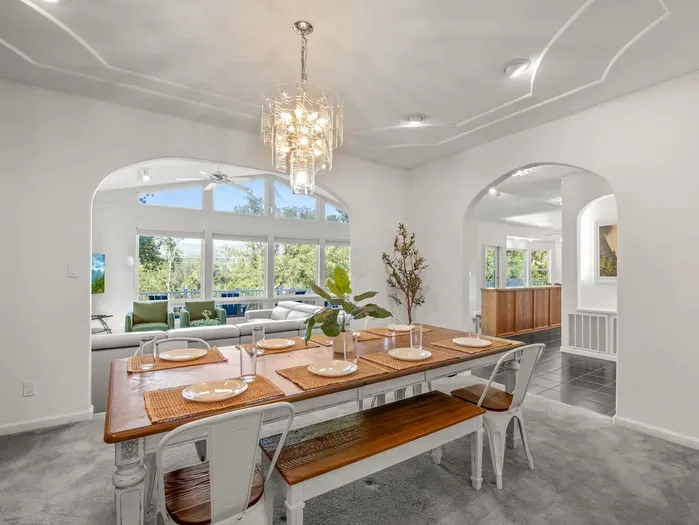 Gather around for unforgettable meals in this bright and airy space.