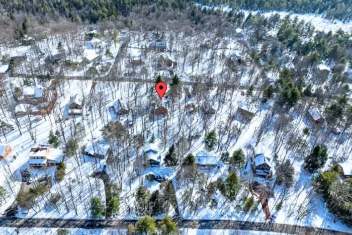 Aerial Shot from Lake Harmony
