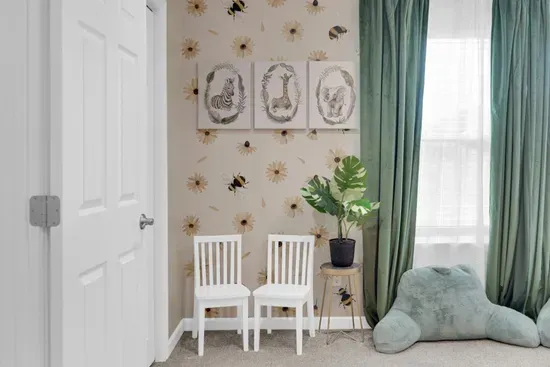 Bedroom 4 (Upstairs) - Kids Room with a bunk and trundle bed.