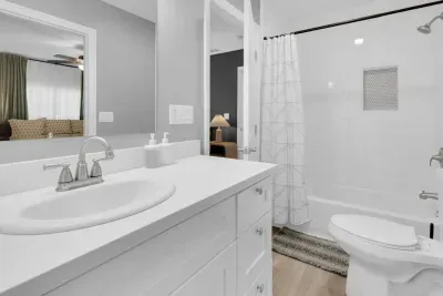Bathroom 2 (Upstairs) - Jack and Jill bathroom that connects Bedrooms 2 and 3.