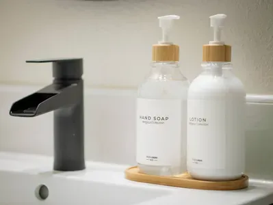 All bathrooms have hand soap and body lotion.
