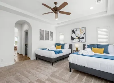 Upstairs Master Bedroom - Two Queen Beds
