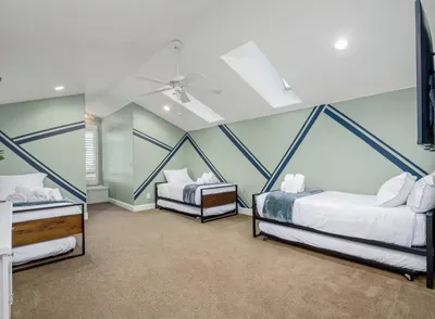 Upstairs Bedroom - Three Twin Trundle Beds. Sleeps 6.