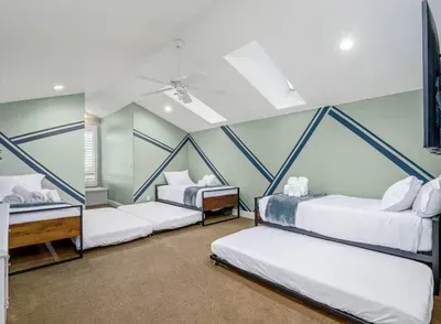 Upstairs Bedroom - Three Twin Trundle Beds. Sleeps 6.