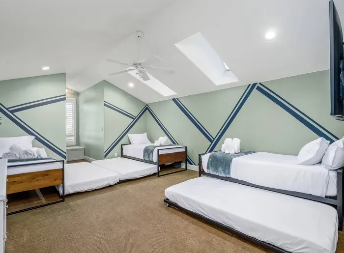 Upstairs Bedroom - Three Twin Trundle Beds. Sleeps 6.
