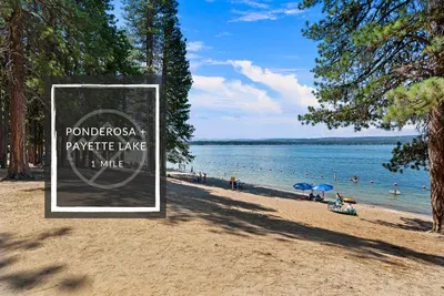 From the porch to Payette Lake in minutes—swims, paddles, and marina ice cream, then back to the hush of the pines by sunset