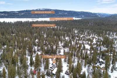 One cabin, four directions to play—Ponderosa State Park, Payette Lake, Brundage, and downtown McCall all within an easy reach