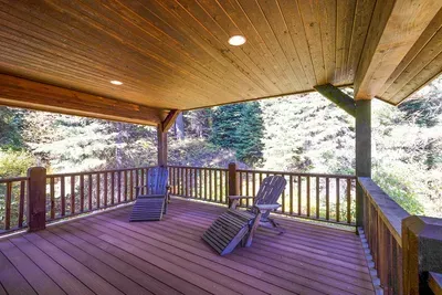 Private balcony off the primary bedroom—quiet coffee spot above the trees.