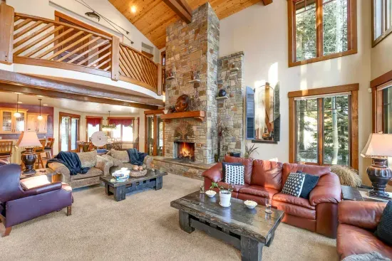 Open floor plan that keeps the cooks, grazers, and loungers in the same conversation.