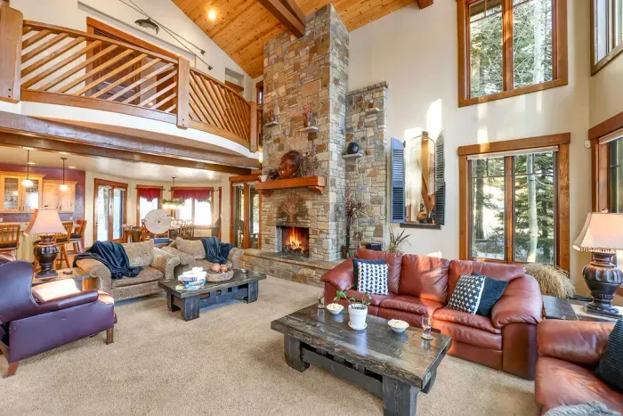 Open floor plan that keeps the cooks, grazers, and loungers in the same conversation.
