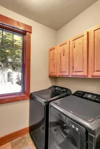 Full laundry room with washer and dryer—handle wet gear and long stays with ease.