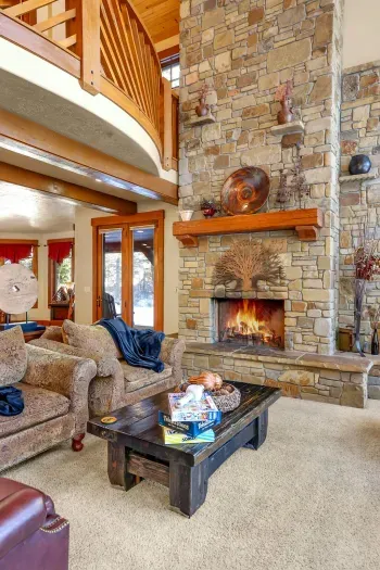 Gather around the fireplace for unforgettable game nights and late-night chats