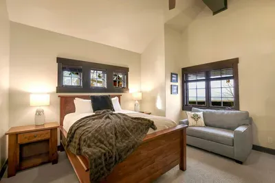 Pottery Barn twin sleeper in the guest room for flexible sleeping options.