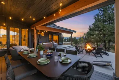 This patio is your outdoor living room.