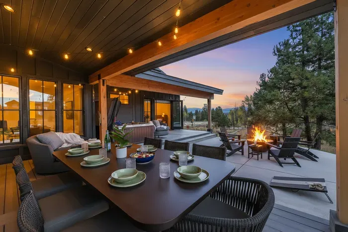 This patio is your outdoor living room.