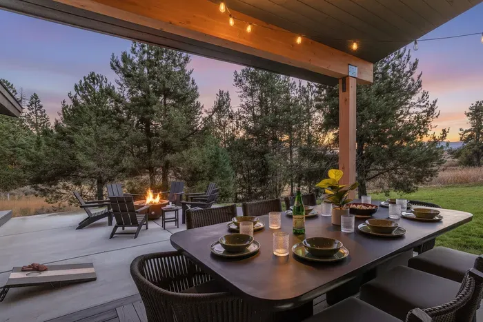 Morning coffee, evening wine, and mountain air all day