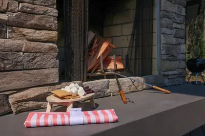A trip to the mountains isn't complete without a fire and s'mores!