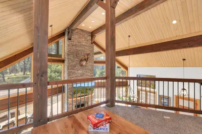 The loft is a great bonus space, offering extra room to spread out