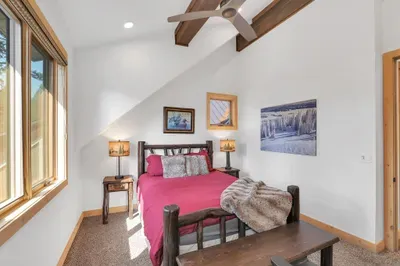 The southern exposure is beautiful in this room
