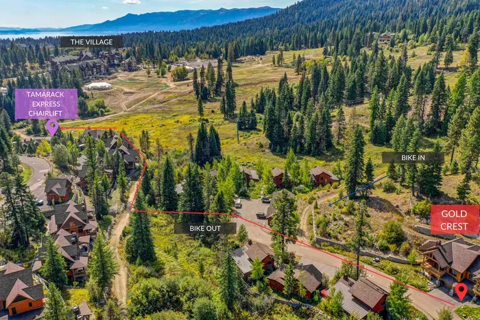 Bike‑in/bike‑out convenience straight to Tamarack’s summer trails.