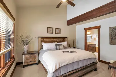 Primary king suite: your quiet retreat after big mountain days.