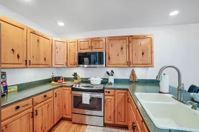 Kitchen stocked with core cookware and essentials to keep cooking easy during your McCall stay.