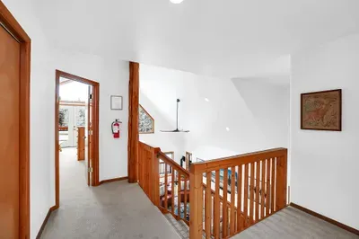 The 2nd floor offers two full baths, three bedrooms, and laundry