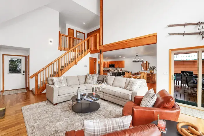 Layout that makes it easy for early risers and night owls to share this McCall vacation home.