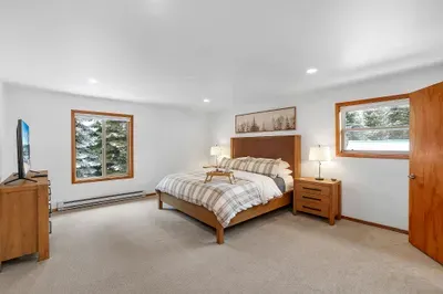 Each spacious king bedroom offers hotel-style comfort with room to unpack, recharge, and wake up ready for another round or ski run