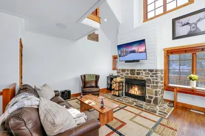 Wood-burning fireplace, low lights, and stories that go later than they should