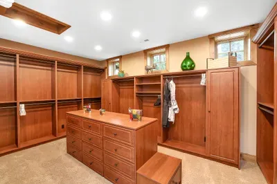 The massive walk‑in closet invites you to fully unpack and settle in for the week