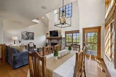 The vaulted ceilings and numerous windows let in plenty of southern exposure, which make the home feel incredibly open and bright
