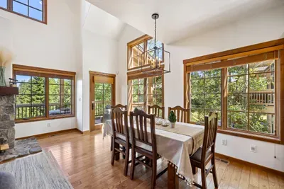 The natural light is stunning--enjoy it while having a meal together around the dining table
