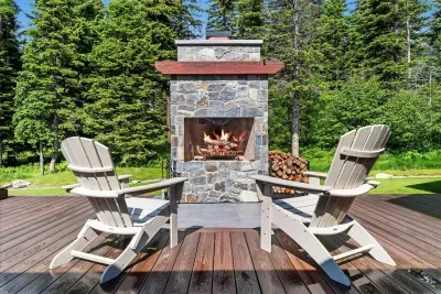 Watch the Milky Way in front of your outdoor fireplace
