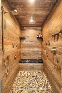 Close the door and it’s all yours: king bed, fire, steam, and space to fully reset for another day outside.