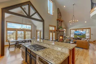 Open layout keeps the cook in the mix, not hidden in the kitchen