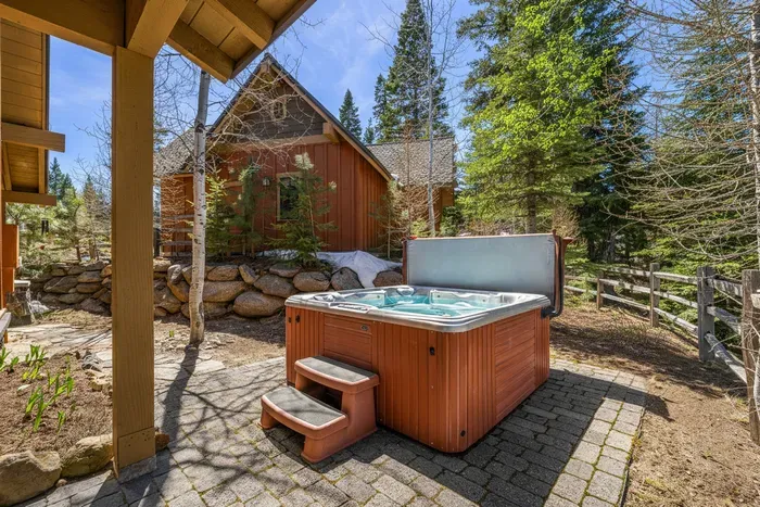 After a day of exploring, unwind in your private hot tub