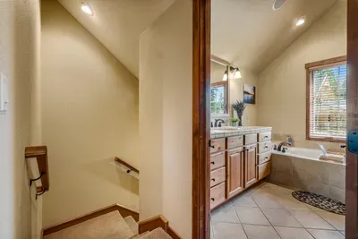 Conveniently located on the 2nd floor across from the primary bedroom, this bathroom is designed for ultimate relaxation