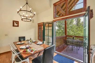 With its direct access from the main floor, the balcony provides a fluid transition between indoor coziness and outdoor serenity, offering the best of both worlds