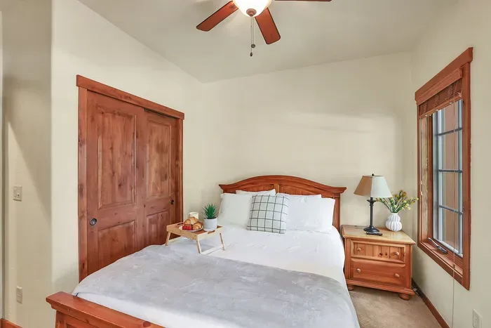 Entertainment Ready: Equipped with a smart TV, the queen guest bedroom allows you to relax and enjoy your favorite shows in the comfort of your own private space