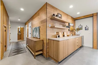 The daylight basement has radiant heated floors. Unpretentious luxury—nothing too precious, everything quietly elevated.