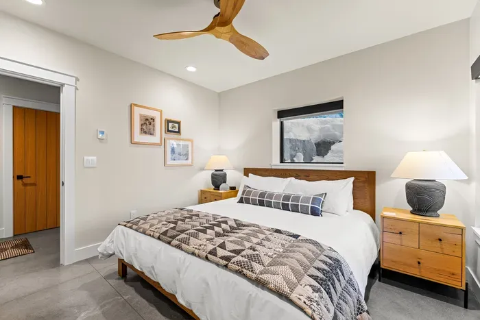 Every adult gets a real bed and a room that feels like a retreat