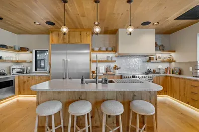 Chef’s kitchen built for real cooking, holidays, and big group dinners.