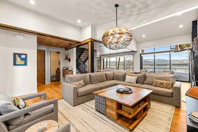 This is the heart of Lakefront Luxe—open, bright, and designed for gathering.