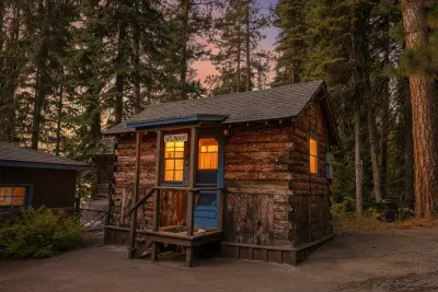 Meet The Wigwam: your own little log guest cabin, tucked right on the property