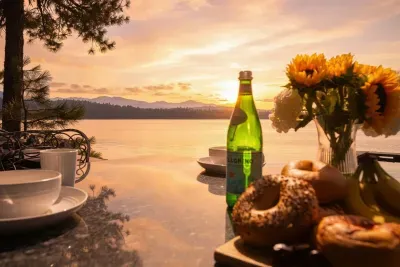 Early morning glass on the lake—the calm before the cannonballs