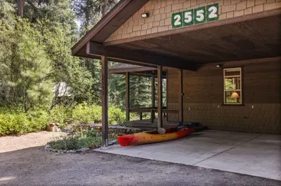 Take the two-seater kayak out for a spin--located at the property and free for guests to use as much as you'd like. Two adult life jackets and oars available for use as well