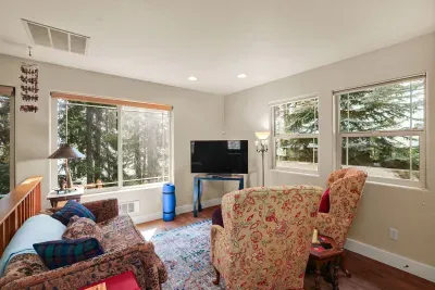 A cozy space to read, do yoga, or watch movies!