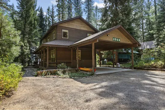 The Outpost is a truly magical lake cabin, and the 2-vehicle carport and a covered walkway is a convenient plus