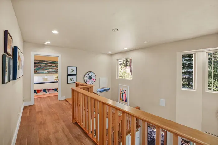 Upstairs you'll find the second bedroom and the loft